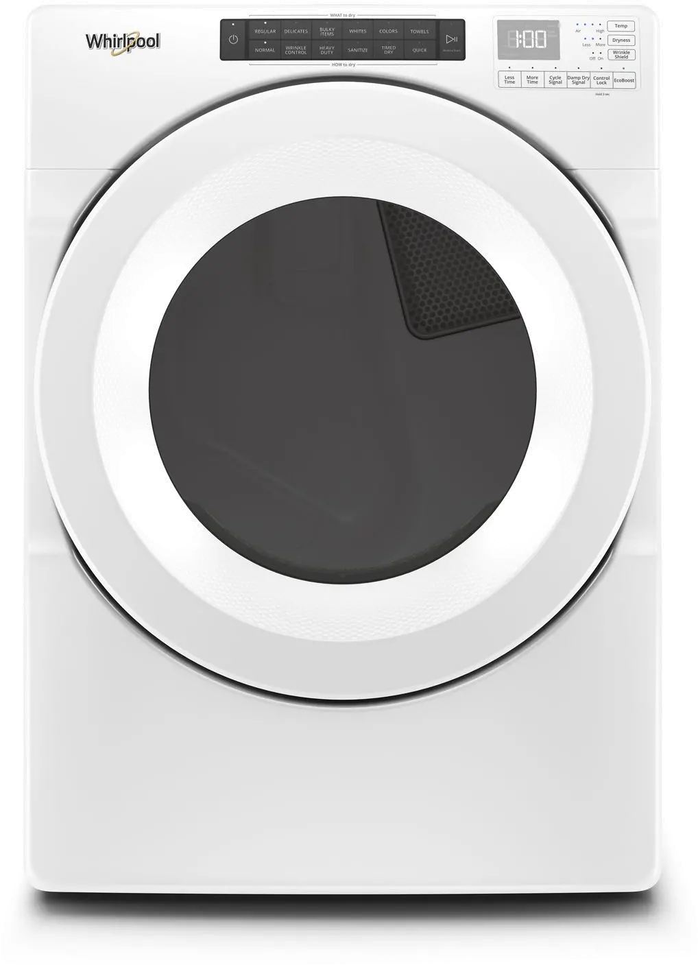 WED5620HW Whirlpool Intuitive Touch Controls Electric Dryer - 7.4 cu. ft. White-1