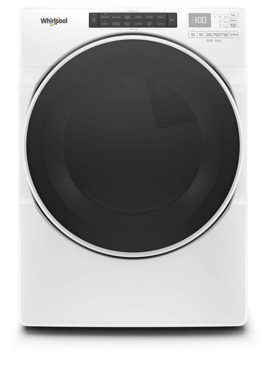 WED6620HW Whirlpool 7.4 cu. ft. Front Load Electric Dryer with Steam Cycles - White-1