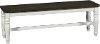 French Country White Two-Tone Dining Bench - Bourbon County