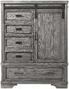 FN-CR-2725SD-BPT Rustic Pewter Gray Chifforobe - Foundry