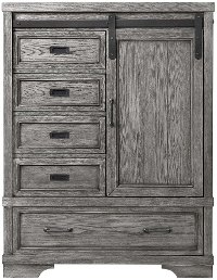 FN-CR-2725SD-BPT Rustic Pewter Gray Chifforobe - Foundry