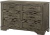 FN-DD-2708LD-BPT Rustic Pewter Gray Dresser - Foundry