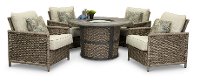 Wicker 5 Piece Patio Fire Pit - Shadbrook-2