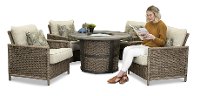 Wicker 5 Piece Patio Fire Pit - Shadbrook-3