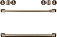 CXFCEHKPMBZ Café Electric Range Accessory Kit with 2 Handles and 6 Knobs in Brushed Bronze