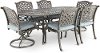 Gray Metal 7 Piece Outdoor Patio Dining Set - Macan