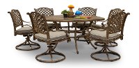 Traditional Brown 7 Piece Patio Dining Set - Castle Rock-2