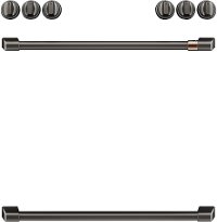 CXFCHHKPMBT Café Electric Range Handle (2) and Knob Kit (6) in Brushed Black