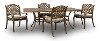 Traditional 5 Piece Patio Cast Dining Set - Castle Rock