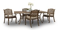 Traditional 5 Piece Patio Cast Dining Set - Castle Rock-2