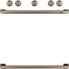 CXFSGHKPMBZ Café Gas Range 2 Handle and 6 Knob Kit in Brushed Bronze
