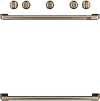 CXFSGHKPMBZ Café Gas Range 2 Handle and 6 Knob Kit in Brushed Bronze