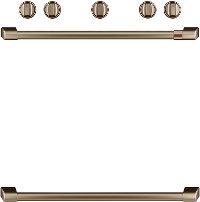 CXFSGHKPMBZ Café Gas Range 2 Handle and 6 Knob Kit in Brushed Bronze