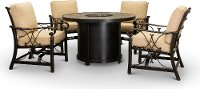 Tile Top Round Fire Pit Set - Huntington