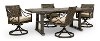 5 Piece Wicker Brown Patio Dining Set - Davenport