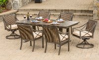 Cast Aluminum Sunbrella Patio Dining Set - Davenport