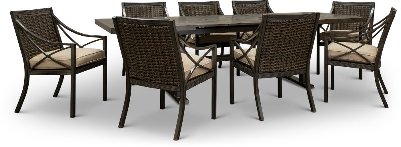 9 Piece Patio Dining Set With 8 Armchairs Davenport Rc Willey 9 Piece Patio Dining Set With 8 Armchairs Davenport Rc Willey Furniture