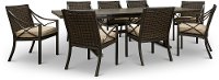 Wicker 9 Piece Patio Dining Set - Davenport