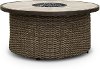 Woven Wicker 54 Inch Round Fire Pit - Oak Grove
