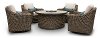 Woven 5 Piece Fire Pit Chat Set - Oak Grove