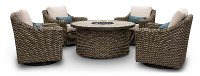Woven 5 Piece Fire Pit Chat Set - Oak Grove