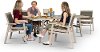 White Washed 5 Piece Patio Dining Set - Lake House