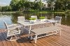 White Washed Outdoor Dining Set - Lake House