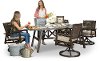 Ash Gray Swivel Chairs Patio Dining Set - Glenwood