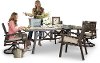 Ash Gray Patio Dining Table 5 Piece Set - Davenport
