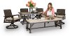 Sunbrella Ash Gray Patio Dining Set - Glenwood