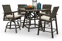 Ash Gray Outdoor Patio Pub Dining Set - Glenwood