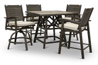Ash Gray Outdoor Patio Pub Dining Set - Glenwood-3