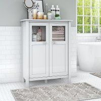 White Bathroom Storage Cabinet - Broadview