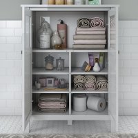 White Bathroom Storage Cabinet - Broadview-2
