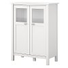 White Bar Cabinet with Wine Storage - Broadview-2