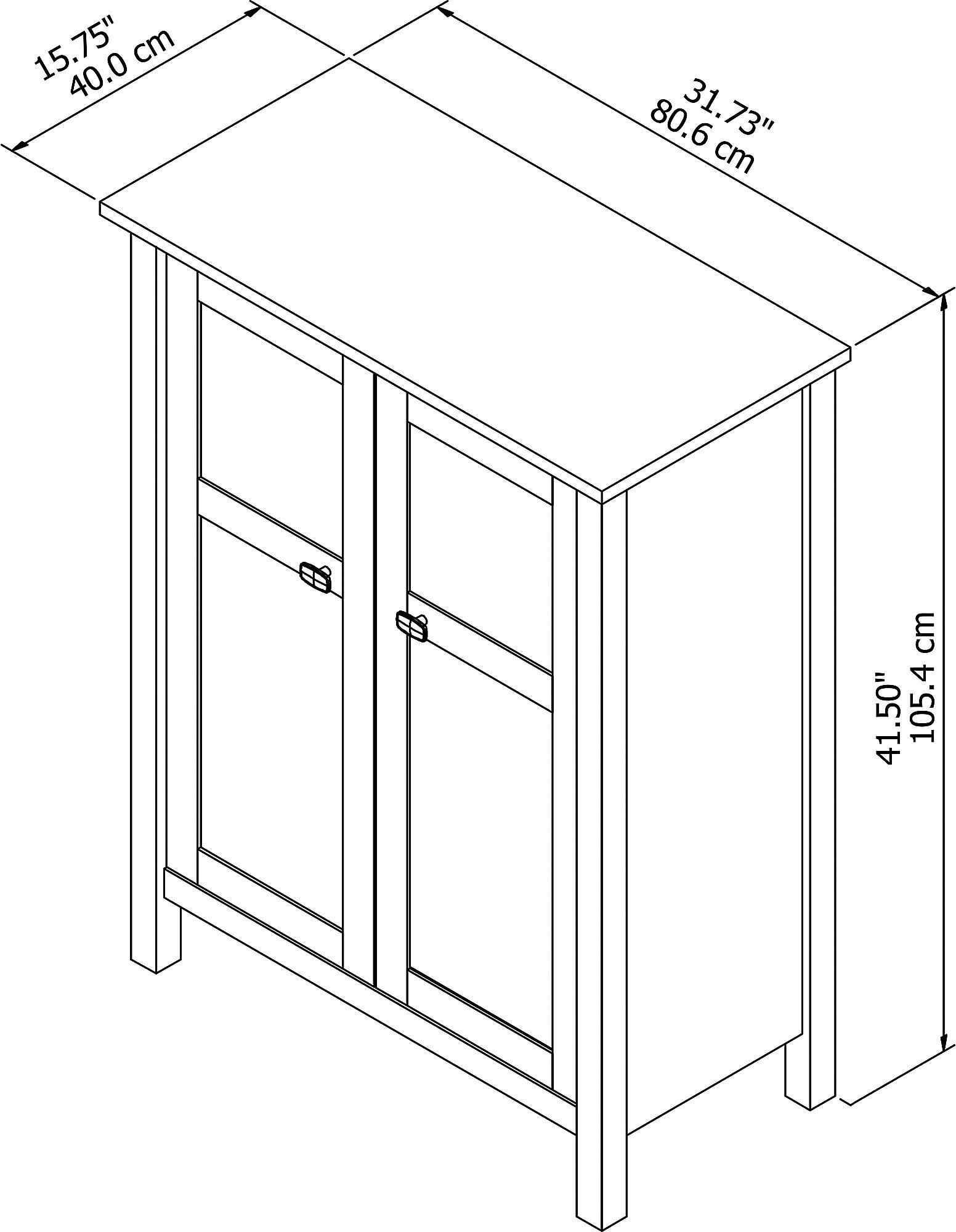 White Bar Cabinet with Wine Storage - Broadview-6