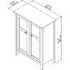 White Bar Cabinet with Wine Storage - Broadview-6