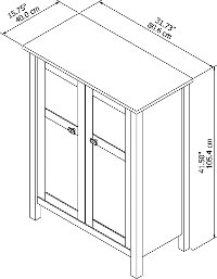 White Bar Cabinet with Wine Storage - Broadview-6