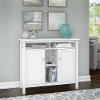 White Accent Table with Storage - Broadview