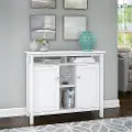BDS142WH-03 White Accent Table with Storage - Broadview
