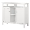 White Accent Table with Storage - Broadview-2