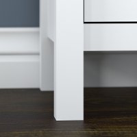 White Accent Table with Storage - Broadview-5