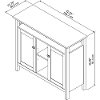 White Accent Table with Storage - Broadview-6
