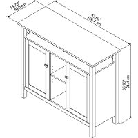White Accent Table with Storage - Broadview-6
