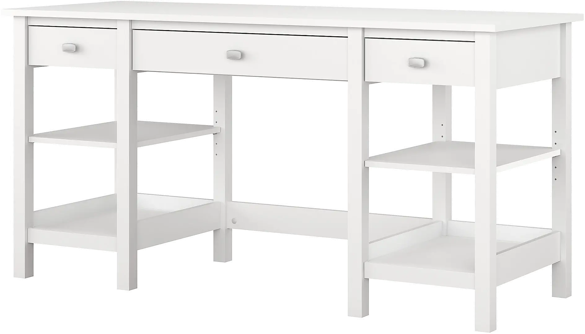 BDD160WH-03 Pure White 60 Home Office Desk - Broadview-5