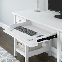 White 60 Inch Home Office Desk - Broadview-2