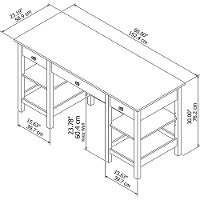 White 60 Inch Home Office Desk - Broadview-7