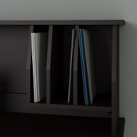 Espresso Oak Small Hutch Organizer for 60 Inch Desk - Broadview-5