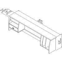 Espresso Oak Small Hutch Organizer for 60 Inch Desk - Broadview-6
