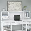 White Small Hutch Organizer for 60W Desk - Broadview